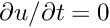 $ \partial u / \partial t = 0 $