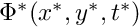 $ \Phi^*(x^*,y^*,t^*) $