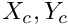 $ X_c, Y_c $