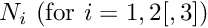 $ N_i \ (\mbox{for } i=1,2[,3]) $