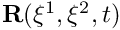 $ {\bf R}(\xi^1, \xi^2, t) $