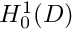 $ H^1_0(D)$