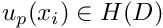 $ u_p(x_i) \in H(D)$