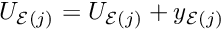 \[ U_{{\cal E}(j)} = U_{{\cal E}(j)} + y_{{\cal E}(j)} \]