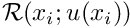 $ {\cal R}(x_i; u(x_i))$