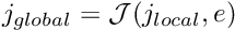 $ j_{global}={\cal J}(j_{local},e) $