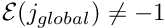 ${\cal E}(j_{global})\ne -1$