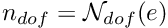 $ n_{dof}={\cal N}_{dof}(e) $