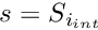 $ s = S_{i_{int}} $