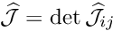 \[ \widehat{\cal J} = \det \widehat{\cal J}_{ij} \]