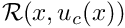 $ {\cal R}(x, u_c(x)) $