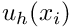 $ u_{h}(x_i) $