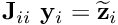 ${\bf J}_{ii} \ {\bf y}_i = \widetilde{\bf z}_i$