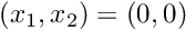 $ (x_1,x_2) = (0,0)$