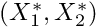 $(X^{*}_{1},X^{*}_{2})$