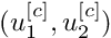 $( u_1^{[c]},u_2^{[c]})$