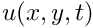 $ u(x,y,t) $