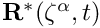 $ \mathbf{R}^{*}(\zeta^{\alpha},t) $