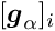 $ [\mbox{\boldmath$g$}_{\alpha}]_{i} $