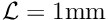 $ {\cal L} = 1\mbox{mm} $