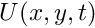 $ U(x,y,t) $