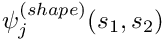 $\psi^{(shape)}_j(s_1,s_2)$