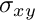 $ \sigma_{xy} $