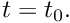 $ t=t_0. $