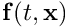 $ {\bf f}(t,{\bf x}) $