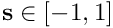 $ {\bf s} \in [-1,1] $