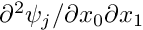 $ \partial^2 \psi_j / \partial x_0 \partial x_1 $