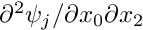 $ \partial^2 \psi_j / \partial x_0 \partial x_2 $