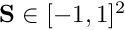 $ {\bf S} \in [-1,1]^2 $