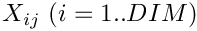 $ X_{ij}\ (i=1..DIM) $