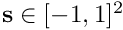 $ {\bf s} \in [-1,1]^2 $