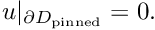 $ u|_{\partial D_{\rm pinned}} = 0.$